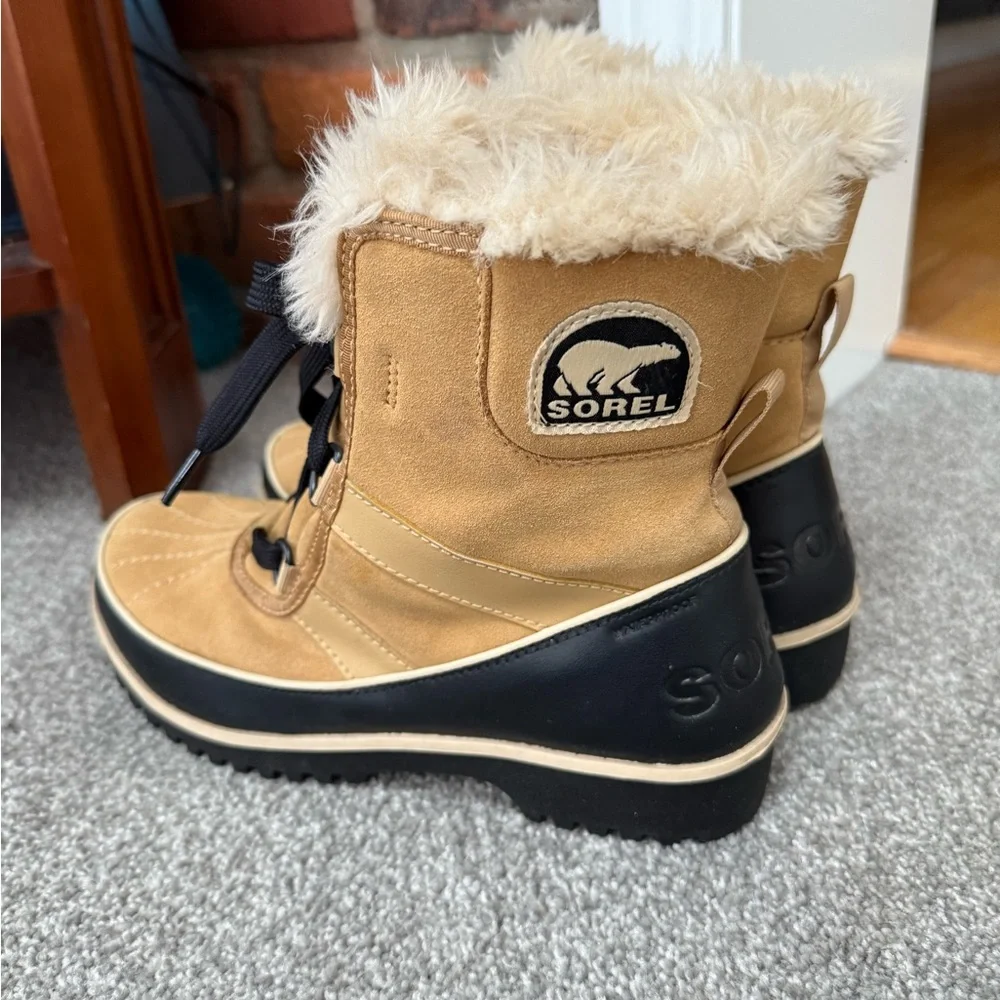Sorel Womens Tivoli‎ II Tan Suede Waterproof Fleece/Faux Fur Winter Boots 7